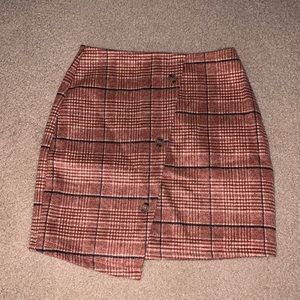 GB Orange Plaid Skirt